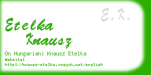 etelka knausz business card